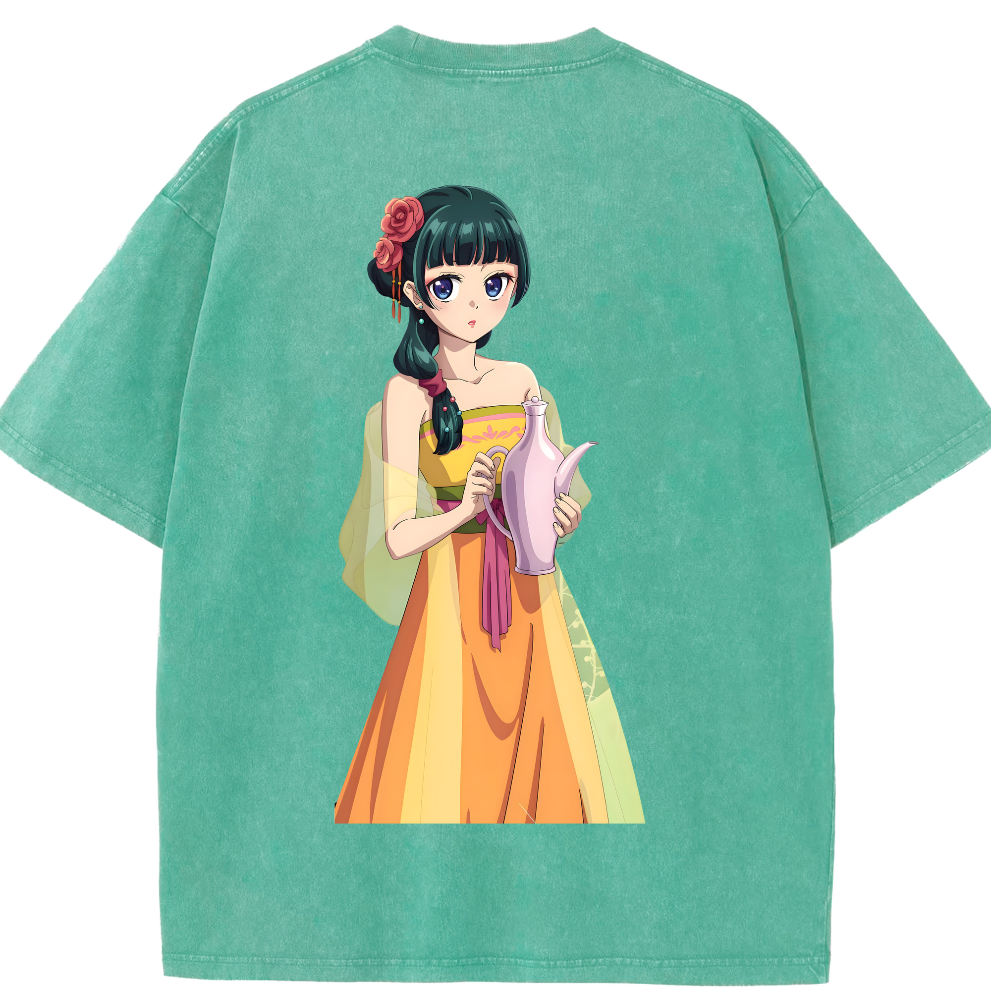 （画像用） 薬屋のひとりごと The Apothecary Diaries 綿100% ヴィンテージ風 半袖Tシャツ（背面プリント）